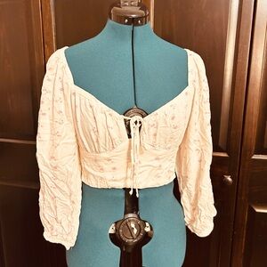 Wild Fable Cream Floral Blouse